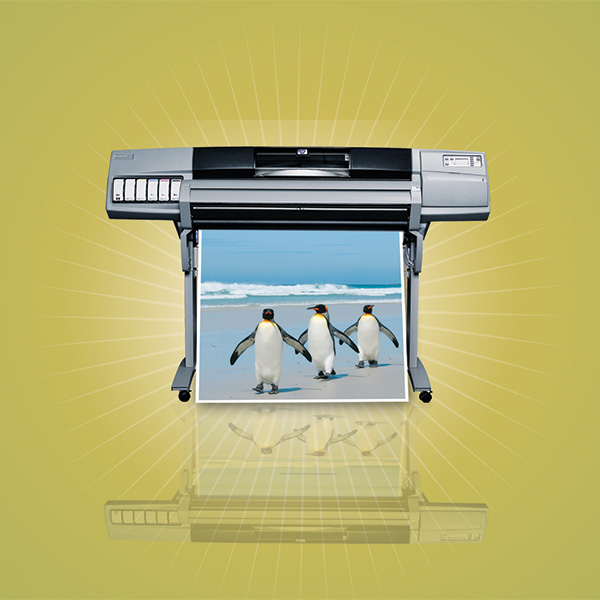 Large poster being printed